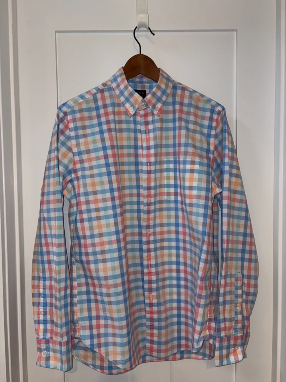 J. Crew Pastel Plaid Button-Down Shirt
